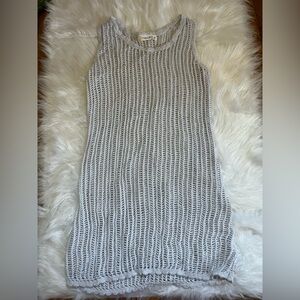 Ocean Drive Gray Open-Weave Sleeveless Coverup